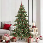 Brad de Crăciun artificial cu ramuri articulare Verde 180 cm GartenMobel Dekor