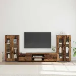 Set comodă TV cu sertar FLORIN 3 pcs Lemn vechi Lemn compozit GartenMobel Dekor