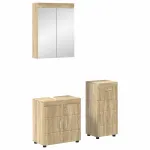 Set de mobilier pentru baie TULUM 3 pcs Stejar Sonoma GartenMobel Dekor