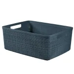 Cos de organizare Curver Jute M 12L antracit, 36 x 28 x 15 cm