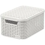 Coș de depozitare cu capac Curver Style2 Lid S, crem, 29,1x19,8x14,2 cm