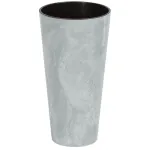 Kvetináč s vložkou TUBUS Slim Beton 250x475 mm, vzhľad betón