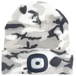 Caciula cu LED Strend Pro Albacore, camuflaj gri, reincarcare USB