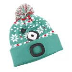 Căciulă de iarnă Strend Pro X-mas verde, cu 4 LED SMD, 60 lm, mărimea L