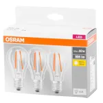 Žiarovka OSRAM® BASIC LED FR 60 (ean9351) non-dim 6,5W/827 E27 2700K MULTIPACK, Star CLASSIC A