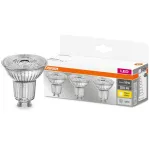 Žiarovka OSRAM® BASIC LED GU10 50 (ean8415) 36° 4,3W/840 4000K MULTIPACK, sklo, Star CLASSIC