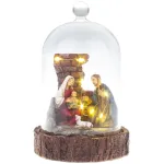 Decoratiune de Craciun Betleem sub cupola din sticla cu 7 LED