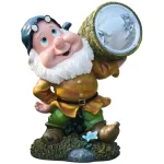 Pitic decorativ solar pentru gradina, ceramic, 4 LED, 20x15x25 cm