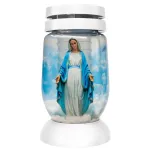 Candelă funerară Bolsius cu Maria 3D, 22 cm, rezervă 36 ore