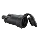 Priză neagră pentru cablu prelungitor Strend Pro, 250 V, IP65, 16A