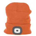 Căciulă cu LED reîncărcabilă USB Strend Pro Albacore, portocalie