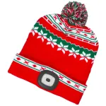 Čiapka Strend Pro X-mas červeno-zelená L, 4x SMD LED, USB nabíjanie