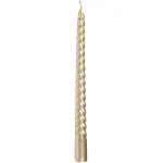 Set 2 lumânări decorative spiralate MagicHome, champagne, 25 cm