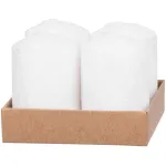 Lumanari advent MagicHome albe cu sclipici, 4x6 cm, set 4 buc