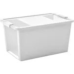 Cutie de depozitare cu capac KIS Bi-Box L, 40 litri, albă, 35x55x28 cm