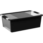 Cutie de depozitare cu capac KIS Bi-Box M, 26 L, neagră, 35x55x19 cm