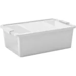 Cutie de depozitare cu capac KIS Bi-Box M, 26 L, albă, 35x55x19 cm