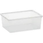 Cutie de depozitare cu capac KIS C-Box S, transparenta, 11 L, 26x37x15 cm