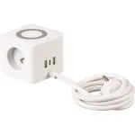 Prelungitor cub Strend Pro cu USB-C, 2x USB-A și încărcare wireless, 1,4 m