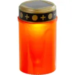 Candelă funerară solară MagicHome cu LED, roșie, efect flacără