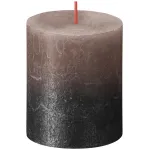 Lumanare decorativa Bolsius Rustic cilindrica, ombre, 80x68 mm