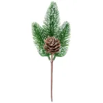Crenguță decorativă de Crăciun MagicHome, naturală, cu efect de ninsoare, 18 cm