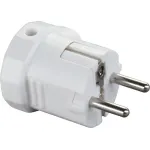 Ștecher electric Strend Pro IP20 alb, plastic, tip French/Schuko