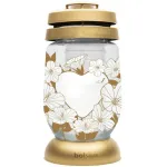 Candelă funerară Bolsius Note from the Heart, inimă, 36h, auriu