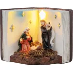 Decorațiune de Crăciun MagicHome Betleem în carte cu LED, interior