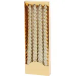 Lumanari decorative spiralate MagicHome, sampanie, 25 cm, set 4 buc