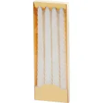 Set 4 lumanari decorative spiralate albe MagicHome, 25 cm