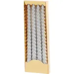 Lumanari spiralate argintii MagicHome, 25 cm, set 4 bucati