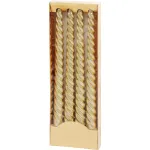 Set 4 lumanari spiralate aurii MagicHome Craciun, 25 cm