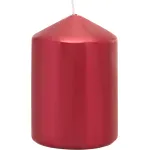 Lumanare decorativa de Craciun rosie metalizata 7x10 cm, MagicHome