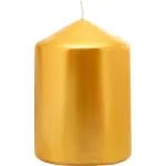 Lumânare decorativă MagicHome Crăciun, aurie metalizată, 7x10 cm