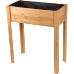 Strat înălțat din lemn cu picioare Strend Pro Garden, 84x40x98 cm