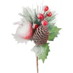 Crenguță decorativă de Crăciun cu aspect nins, 17 cm, MagicHome