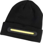 Čiapka Strend Pro beanie, 40x LED, čierna, akrylové vlákna, 750 mAh batéria