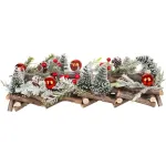 Ikebana advent naturala cu braduti si decoratiuni festive 36x13x12 cm