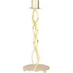 Sfeșnic decorativ auriu MagicHome pentru Crăciun, 21,6 cm