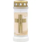 Rezervă candela Bolsius Gravelight NR6L cu cruce aurie, 70h, 170x65 mm