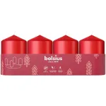 Lumânări advent Bolsius tip pillar roșii, 60x40 mm, set 4 buc