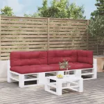 Perne de paleți, 5 buc., roșu vin, material textil GartenMobel Dekor