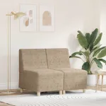 Unitate Sofa Modulară Fără Brațe 2 pcs Gri deschis GartenMobel Dekor