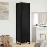 Dressing 2 pcs Stejar Negru 50 x 50 x 200 cm Lemn compozit GartenMobel Dekor