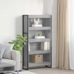 Dulap pentru cărți 2 pcs Gri Sonoma 80 x 30 x 155 cm GartenMobel Dekor