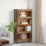 Dulap pentru cărți 2 pcs Lemn Vechi 80 x 30 x 155 cm GartenMobel Dekor