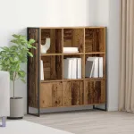 Dulap pentru cărți 2 pcs Lemn Vechi 99,5 x 30 x 108 cm GartenMobel Dekor