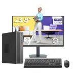 Pachet Complet Birou OptimX  T5 SFF cu procesor Intel Core i5-9400, 16GB DDR4, 1TB SSD, Win11 Pro și Monitor 24" FHD, IPS, LED + kit tastatura si mouse Pro KM500 cu fir NewTechnology Media