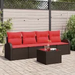 Set de canapele pentru grădină Maro 55 x 55 x 37 cm poliratan GartenMobel Dekor